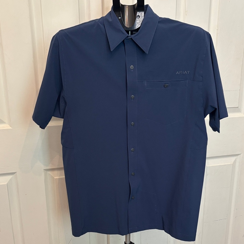 Ariat Men's Deep Blue Casual Button Down Shirt